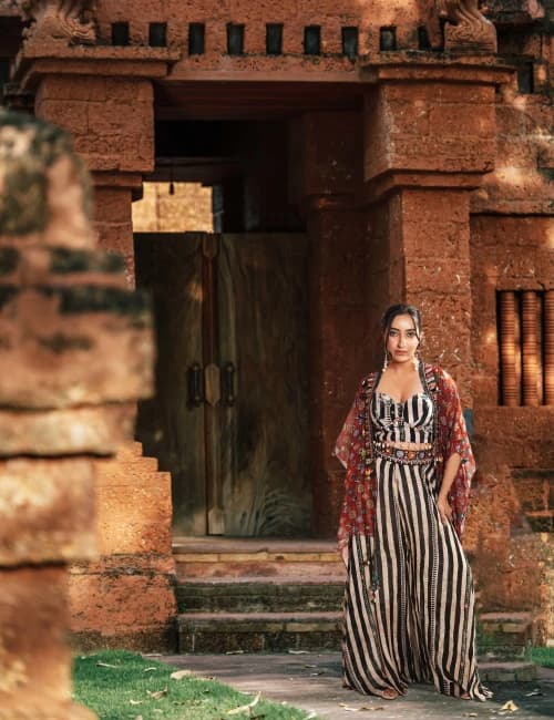  Stripe Bustier & Palazzo Set - 1