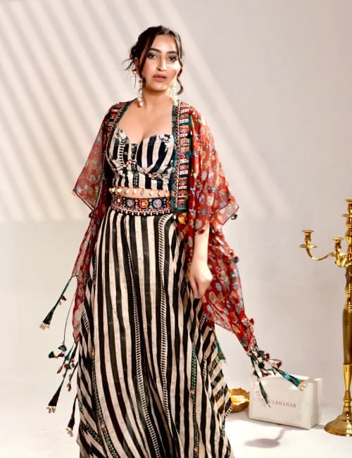  Stripe Bustier & Palazzo Set - 3