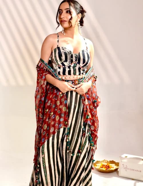  Stripe Bustier & Palazzo Set - 5