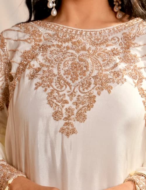 Black Embroidered Kurta Set with Palazzo - 14