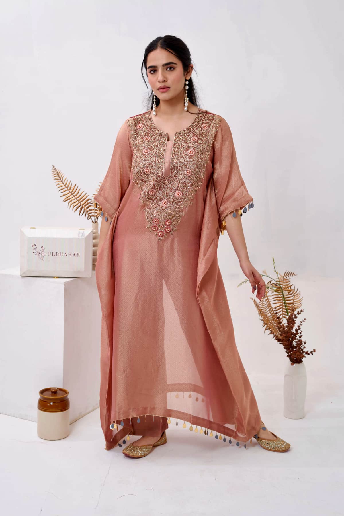 Onion Rose Gold Kurti Palazzo Set - 2