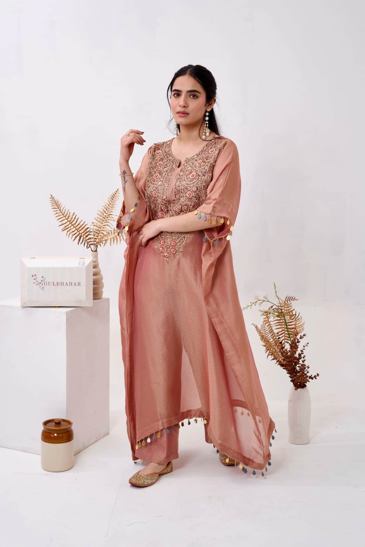 Onion Rose Gold Kurti Palazzo Set - 3