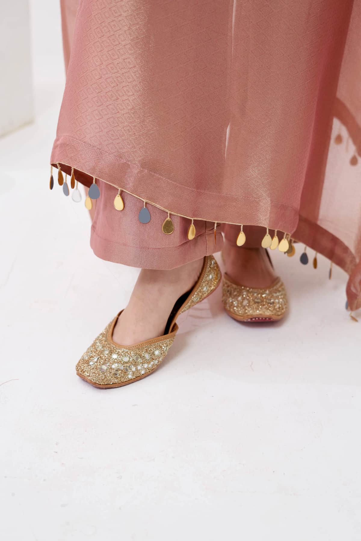 Onion Rose Gold Kurti Palazzo Set - 4