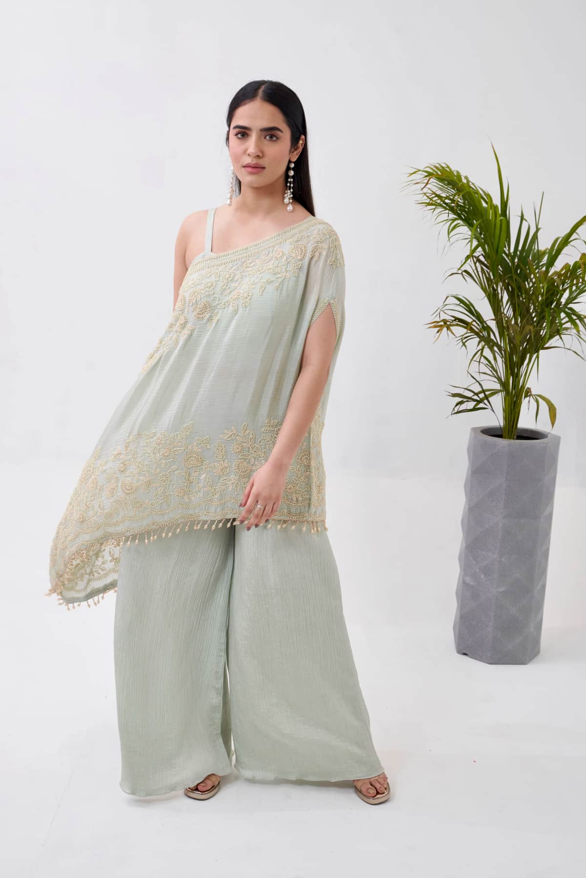 Designer Co-Ord with Cape - 1