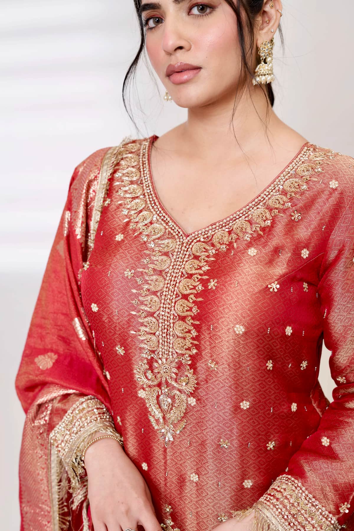 Rust Shimmer Farshi Set - 4