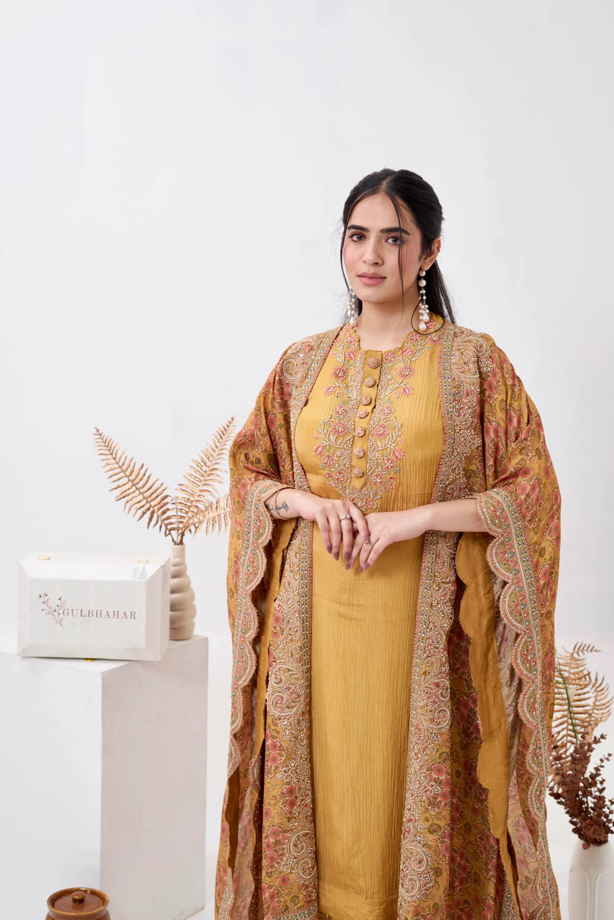 Mustard Yellow Kurti Set - 3